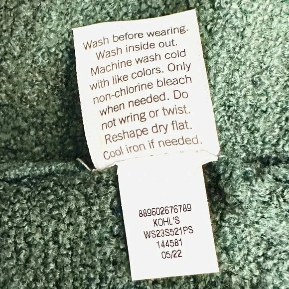 NWT SONOMA Women Long Sleeve Pullover V-Neck Green Knit Cotton Sweater Size 4X - Picture 14 of 14